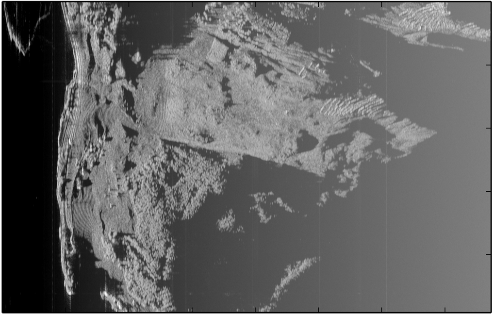 Backscatter intensity image of Testsite. Image credit: Célia Lucas Backscatter intensity image of Testsite. Image credit: Célia Lucas
